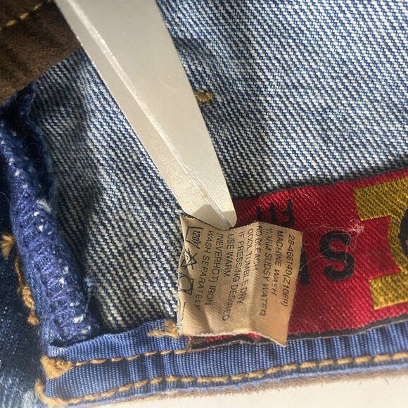 Vintage Lawman Denim Suede Western Style Jeans Womens Size 0 (24x33.5) Slim Fit - Picture 4 of 16